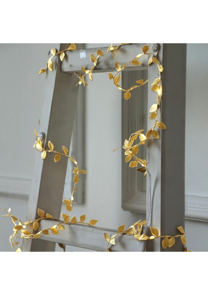 Efavormart 15FT Sıcak Beyaz 40 LED Metalik Altın Gül Yaprağı Peri Işıkları Çelenk, Dekoratif Pil Kumandalı Dize Işıklar Asılı Asma (Yurt Dışından) fiyatları