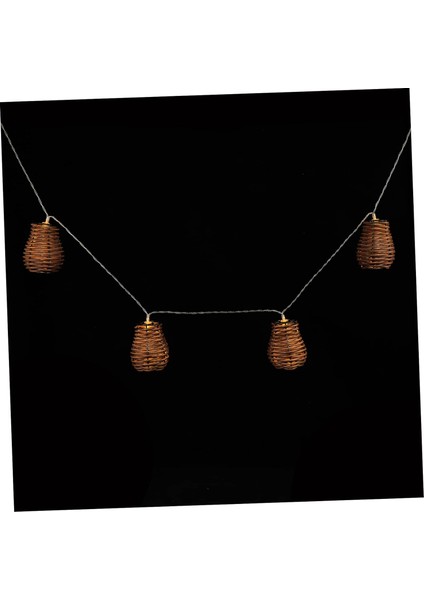 Dize Pil Işıkları Dize Düğün Çelenk Dış Mekan Işık Dize Dekoratif Lamba Dize Rattan Top Garland Işıklar ile Vintage Dize Lambalar Plastik Kahverengi Işık Dekor Dize Işık (Yurt Dışından)
