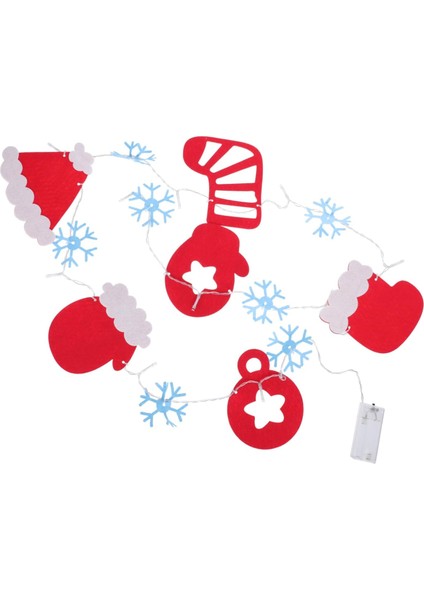 Adet Dize Noel Düzeni Dekor LED Pırıltı Işıklar Pil Noel Dize Işıkları Işık Tatil Garland Işığı Noel Baba Peri Işıkları Kar Tanesi Peri Işığı Noel Ağacı Plastik (Yurt Dışından)