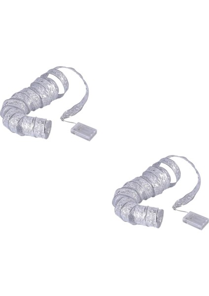 2 Adet Dize Aydınlık Şerit Kolye Noel Ağacı Için LED Işıklar Pille Çalışan Noel Peri Işığı Renkli Şerit Glow Flamalar Noel Şerit Işığı Noel Beyaz Şerit Işığı Pvc (Yurt Dışından)
