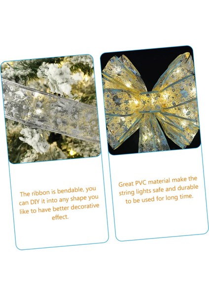 2 Adet Dize Aydınlık Şerit Kolye Noel Ağacı Için LED Işıklar Pille Çalışan Noel Peri Işığı Renkli Şerit Glow Flamalar Noel Şerit Işığı Noel Beyaz Şerit Işığı Pvc (Yurt Dışından)
