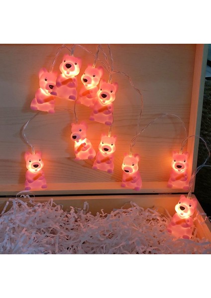 5.4 Ft Sevimli Pembe Fare Dize Işıkları, 10 LED Noel Sıçan Peri Işık Pille Çalışan Ev Partisi Kamp Çocuk Yatak Odası Dekorasyonu (Pembe Fare) (Yurt Dışından)