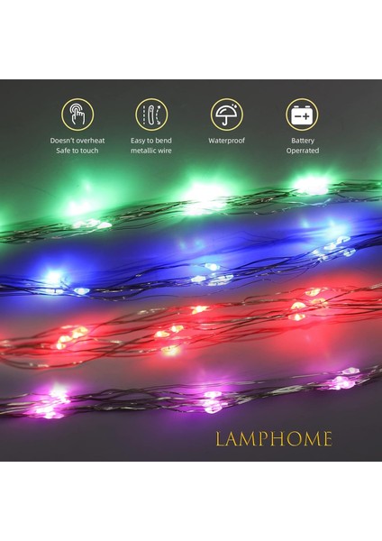 20 Paket Peri Işıkları Pille Çalışan Dize Işıklar, 6.6ft Simli Bakır Tel Üzerinde 20 Led, Mason Kavanoz Noel Dekorasyonu Için Ateşböceği Peri Dize Işıkları (Bule X5, Pembe X5, Kırm (Yurt Dışından)