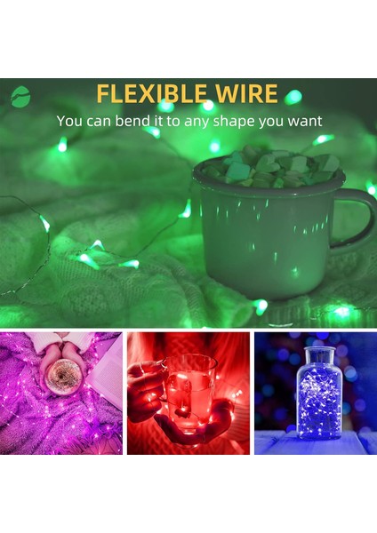 20 Paket Peri Işıkları Pille Çalışan Dize Işıklar, 6.6ft Simli Bakır Tel Üzerinde 20 Led, Mason Kavanoz Noel Dekorasyonu Için Ateşböceği Peri Dize Işıkları (Bule X5, Pembe X5, Kırm (Yurt Dışından)