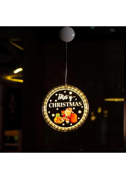 Noel Işığı, Noel Pencere Işıkları Kapalı, 10FT 120 LED 8 Mod Noel Ağacı Perde Işıkları, Noel Baba Süsleri ile Pille Çalışan Asılı Işıklar Chr Için Dize Işıkları (Yurt Dışından)