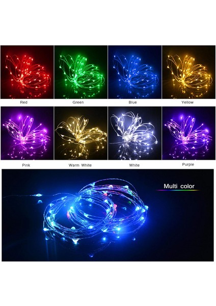 Hhf LED Şeritler 5m / 10M LED Dize Işık 9 Renkli Peri Işıkları 50/100LED Bakır Tel Akülü Düğün Partisi Dekoru Için Tatil Lambası (Renk: Tek Renk, Boyut: 5m 50LED) (Yurt Dışından) modelleri