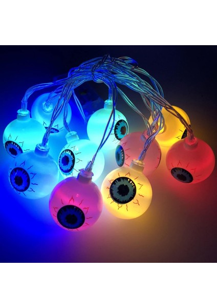 Cadılar Bayramı Dizili Işıklar 5 Ft 10 Led'ler Göz Küresi Peri Işıkları Pille Çalışan Işıklar Dizili Işık Cadılar Bayramı Partisi Için Dekoratif Işıklar Iç Mekan Sonbahar Dış Mekan (Yurt Dışından)
