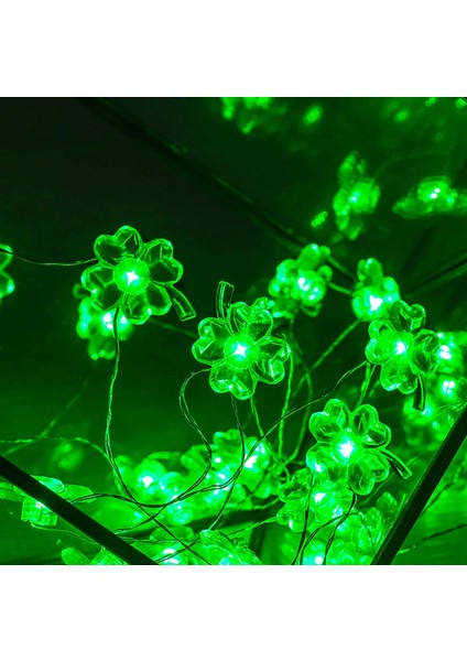 Yoncalar Dekoratif Dize Işıklar 10 Ft 40 Led, Aziz Patrick Günü El Yapımı Şanslı Yonca LED Işıklar Uzaktan Kumandayla Kumandalı, Iç Mekan ve Dış Mekan Partisi Için Yeşil Irlanda De (Yurt Dışından) fiyatları