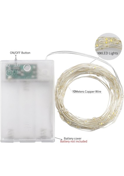 Akıllı Peri Işık Dize, Şarj Edilebilir Dize LED Peri, 1800 Mah Pil ile Peri Dize Işıklar Işıklar, Parti, Düğün, Noel ve Dekorasyon Için Dize Işıklar (Yurt Dışından)