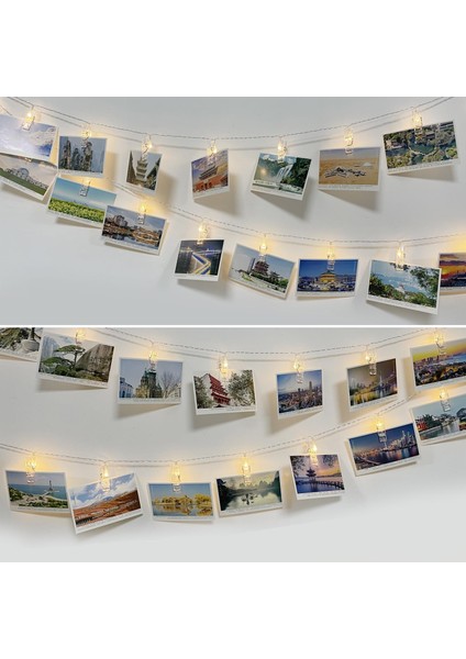10FT Fotoğraf Klip Dize LED Işık, Fotoğraflar Için Klipsli 20 LED Işık, Pil Bölmeli Noel Veranda Cadılar Bayramı Şükran Günü Düğün Partisi Ev Dekoru (Piller Dahil Değildir) (Yurt Dışından) fırsatları