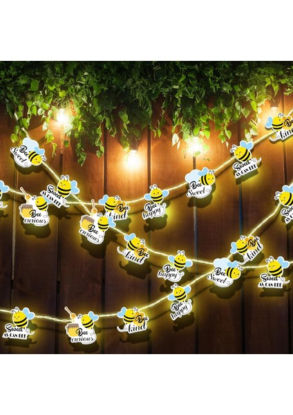 Bal Arısı Dize Işıkları Balarısı Hediyeler Düğün Doğum Günü Partisi Dekoru Için Peri Dize Işıkları 20 LED 10 Ft Afişler Sınıf Kreş Erkek Kız Yatak Odası Dekoru Için Pille Çalışan C (Yurt Dışından) fırsatları