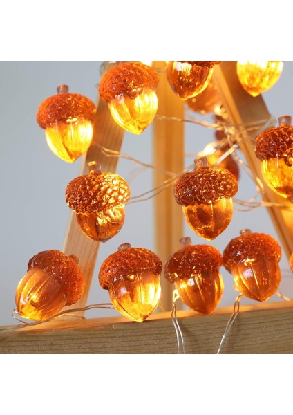 Orman Dekoru Sonbahar Meşe Palamudu Işıkları Şükran Günü Dekoratif Peri Işıkları Sonbahar Çelenk Dekoru USB Takılabilir Veya Pille Çalışan Dize Işıklar Sonbahar Tatili 30LED 10FT N (Yurt Dışından) modelleri