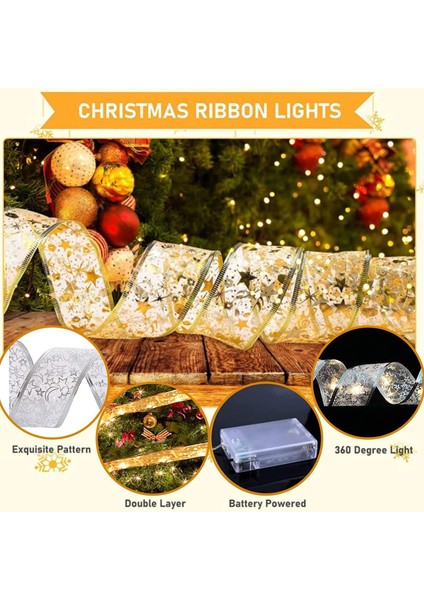 Noel Ağacı Şerit Peri Işıkları, 13.12FT 40 LED Işıklar Pille Çalışan Bakır Tel Şerit Dize Işıklar Yaylar Gümüş Altın Sıcak Işık Parti Düğünleri Için Noel Dekoru Tatil Yeni Yıl (Yurt Dışından) modelleri