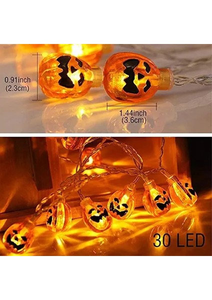 Cadılar Bayramı Peri Işıkları 10 Ft 20 Led'ler Balkabağı Işıkları Pille Çalışan Dize Işıklar Işıklar Cadılar Bayramı Partisi Için Dekoratif Dize Işık Iç Mekan Sonbahar Dış Mekan Ca (Yurt Dışından)