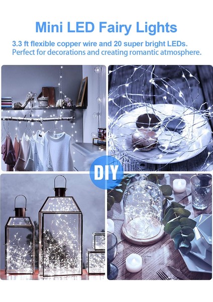 20 Paket Peri Işıkları Pille 3.3ft 20 LED Mini Dize Işıklar Parıldayan Işıklar Bakır Tel Ateş Böceği Mason Kavanozları Için Yıldızlı Işıklar Düğün Partisi Noel Merkezi Masa (Yurt Dışından) modelleri