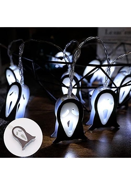 Cadılar Bayramı Balkabağı Dize Işık, 118IN 20 LED 3D Pil Kumandalı Sıcak Beyaz Hayalet Örümcek Kafatası Kabak Göz Küresi Peri Işıkları Kapalı Açık Yatak Odası Camper Dekor Parti Sü (Yurt Dışından) fiyatları