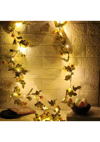 Çiçek Dize Işık, 20 LED Işıklar Çiçek Rattan Dize Lamba Simülasyonu Dekoratif Akülü Mezuniyet Törenleri Için Noel Için (Yurt Dışından)
