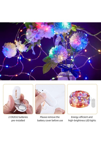 Pille Çalışan Dize Işıklar, 24 Paket 6.5ft 20 LED Mini Gümüş Tel Akülü Ateşböceği Peri Dize Işıklar Düğün Yatak Odası Festivali Parti Noel Masa Süslemeleri Için ( (Yurt Dışından) fırsatları