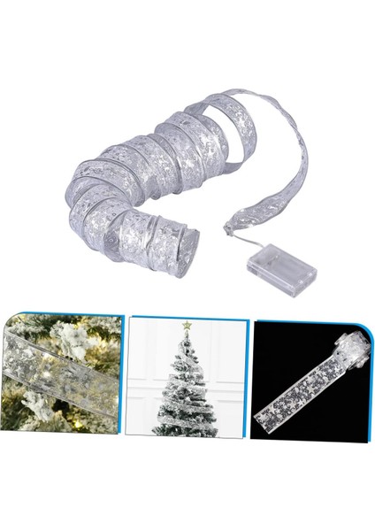 Dize Aydınlık Şerit Sarkıt Şerit Yaylar LED Işık LED Şerit Işıklar Pille Çalışan Renkli Flamalar Peri Süslemeleri Noel Dekoratif Işık Noel Partisi Dekoru Papyon Pvc (Yurt Dışından)