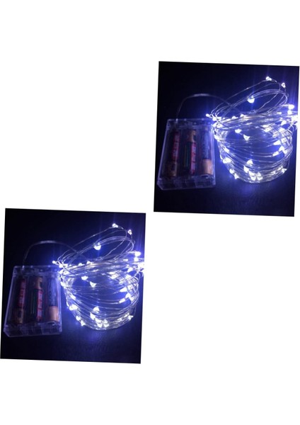 Adet Dış Mekan Dekoru Yılbaşı Dekoru Çim Dekor Dış Mekan Dekor Işıkları Pil Kumandalı Kutu Dize Işıklar Atmosferik Işıklar Süslemeleri Beyaz (Yurt Dışından)