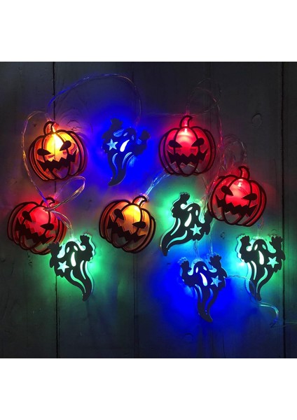 Cadılar Bayramı Peri Işıkları, 5 Ft 10 Led'ler Balkabağı Hayaleti Cadılar Bayramı Işık Dize Parti Veranda Çim Için Dekoratif Işıklar Süslemeleri, Pille Çalışan Cadılar Bayramı Dize (Yurt Dışından)