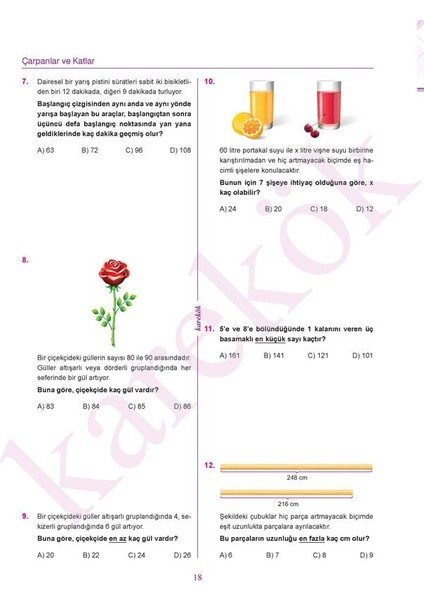 Güncel 8. Sınıf LGS Matematik Konu Anlatımı Mps + LGS Soru Bank + LGS Soru Ros Seti