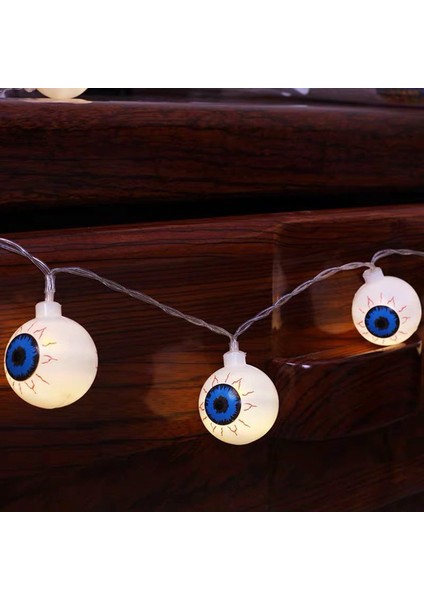 Cadılar Bayramı Peri Işıkları, 5 Ft 10 LED Göz Küresi Cadılar Bayramı Işık Dize Dekoratif Cadılar Bayramı Işıkları Bahçe Çimenleri Için Süslemeler, Pille Çalışan Cadılar Bayramı Di (Yurt Dışından) fırsatları