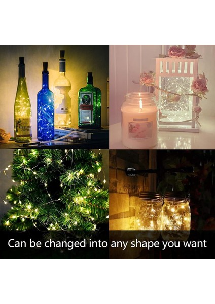 Paket Peri Işıkları Pille Çalışan 6.56FT 20 LED Su Geçirmez Peri Işıkları Yatak Odası Masa Centerpieces Dıy Parti Sevgililer Günü Düğün Hediyeleri Mason Kavanoz El Sanatları (Sıcak (Yurt Dışından) fırsatları