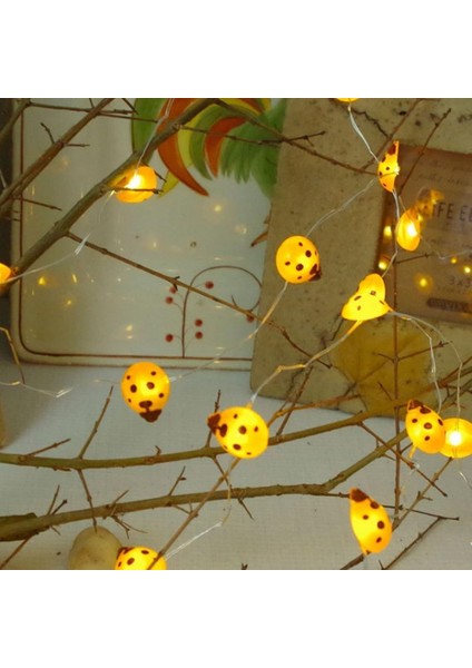 Uğur Böceği Noel Peri Işıkları, 3m 30LED Böcek Dize Işıklar Su Geçirmez Kapalı Dize Işıklar Gümüş Tel Pil Gücü (Sarı) (Yurt Dışından)