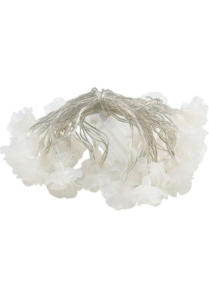 Vagon Tekerleği Dekoru 30 Güllü Dize Işıklar Dış Mekan Noel Işıkları Pille Çalışan Noel Işıkları Kapalı Pırıltı Işıklar LED Noel Işıkları Plastik Beyaz Düğün Hediyesi Domuz Yalak (Yurt Dışından)