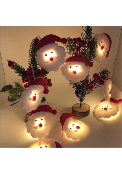 Noel Dize Işıkları 10 LED Kardan Adam Işıkları 10 Ft USB / Pille Çalışan Noel Işıkları, Noel Baba Kardan Adam Kafaları Dekorasyon Dize Işık Pille Çalışan Noel, Bahçe, Parti, I (Yurt Dışından)