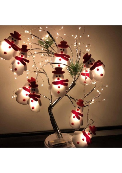 Noel Dize Işıkları 10 LED Kardan Adam Işıkları 10 Ft USB / Pille Çalışan Noel Işıkları, Noel Baba Kardan Adam Kafaları Dekorasyon Dize Işık Pille Çalışan Noel, Bahçe, Parti, I (Yurt Dışından) indirimleri