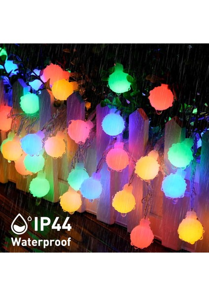 100 LED Küre Dize Işık Pille Çalışan Noel Işıkları Dış Mekan, 33 Ft Pille Çalışan Peri Işıkları, Yatak Odası Dekoru Için Uzaktan Kumandalı 8 Modlu Pil Noel Işıkları (Çok Renkli) (Yurt Dışından)