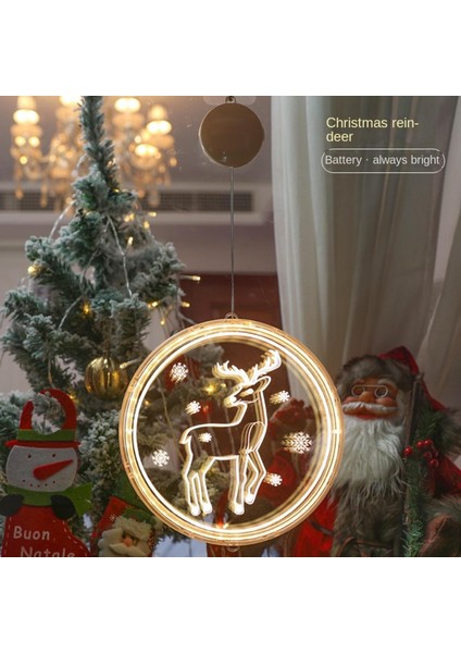 Noel Dize Işık 3D Asılı Işık LED Işık Çan Kar Tanesi Elk Süs Festoon Lambası Pil Lambası Gösterisi Pencere Dekorasyonu Su Geçirmez, Cadılar Bayramı Dekorasyonu (Yurt Dışından) indirimleri