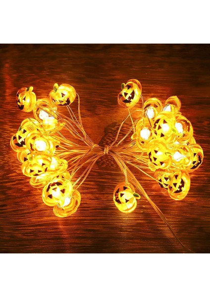Cadılar Bayramı Dize Işıkları, LED Balkabağı Işıkları, 2m/6,6 Ft 20 Adet Led, Pille Çalışan, Şükran Günü Cadılar Bayramı Için Sonbahar Işıkları, Balkabağı Hasadı, Ev Iç Mekan Dekor (Yurt Dışından)