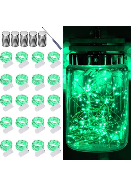 20 Paket Peri Işıkları Pille Çalışan Dize Işıklar, 6.6ft Simli Bakır Tel Üzerinde 20 Led, Düğün Partisi Için Ateşböceği Peri Dize Işıkları Mason Kavanoz Noel Süslemeleri Yatak Odas (Yurt Dışından)