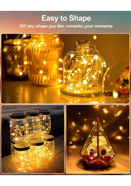 20 Paket Peri Işıkları Pille Çalışan 3.3ft 20 LED Mini Dize Işıklar Parıldayan Işıklar Bakır Tel Ateş Böceği Mason Kavanozları Için Yıldızlı Işıklar Düğün Partisi Noel Merkezi Masa (Yurt Dışından)