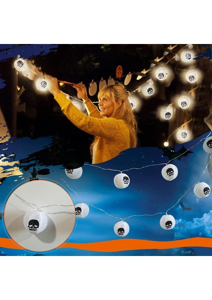 Cadılar Bayramı Işıkları, 7 Ft 10 Led'ler Balkabağı Cadılar Bayramı Dize Işıkları Dekoratif Cadılar Bayramı Işığı Yatak Odası Bahçesi Için Dize Süslemeleri, Pille Çalışan Cadılar B (Yurt Dışından) modelleri