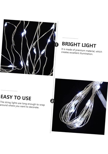 12 Adet Dize LED Bakır Tel Işık Dize Peri Işıklar Pil Düğün Dekorasyon Pille Çalışan Noel Işıkları LED Dize Işıklar LED Işık Için Dize Işıklar Dize Peri (Yurt Dışından)