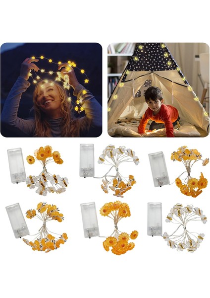 1 Adet Işık 2m 20 LED Sevimli Akülü Işık Dizeleri Peri Süslemeleri Için Uygun Hediyeler Hediyeler Yatak Odası Teras Partisi Düğün Cadılar Bayramı Noel Günü (D) (Yurt Dışından)
