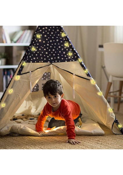 1 Adet Işık 2m 20 LED Sevimli Akülü Işık Dizeleri Peri Süslemeleri Için Uygun Hediyeler Hediyeler Yatak Odası Teras Partisi Düğün Cadılar Bayramı Noel Günü (D) (Yurt Dışından)
