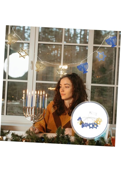 Dize Hanuka Menora Feribot Işığı Hanuka Yıldızı Dekorasyon Için Küçük Işıklar Hanuka Hannukah Dekorasyonu Için Menoralar Pil Şamdanlar Ferforje Işık Festivali Kapalı Alan (Yurt Dışından) fiyatları