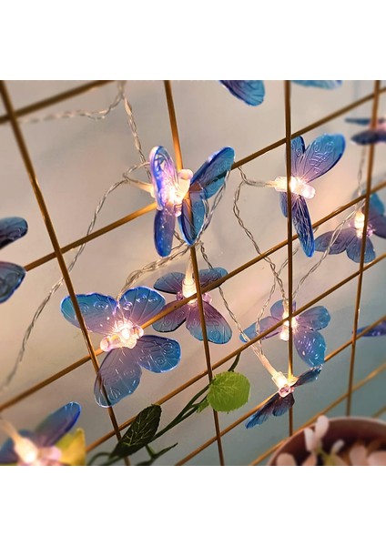 Kelebek Dize Işıklar, 10FT 20 LED Pil Kumandalı Gece Lambası Bakır Tel Peri Işık Dekor Yatak Odası Parti Bahçe Düğün Dekorasyon Için Kapalı (Mor) (Yurt Dışından)