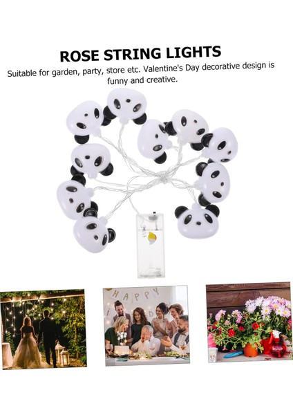 Takım Dev Panda Dize Işıkları Flaşör Ampul Koyun Dekor Dış Mekan Dize Işıkları Pille Çalışan Peri Işık Çiçek Dize Işıkları Panda Işık Dize Plastik Panda Aydınlatma Ev (Yurt Dışından)