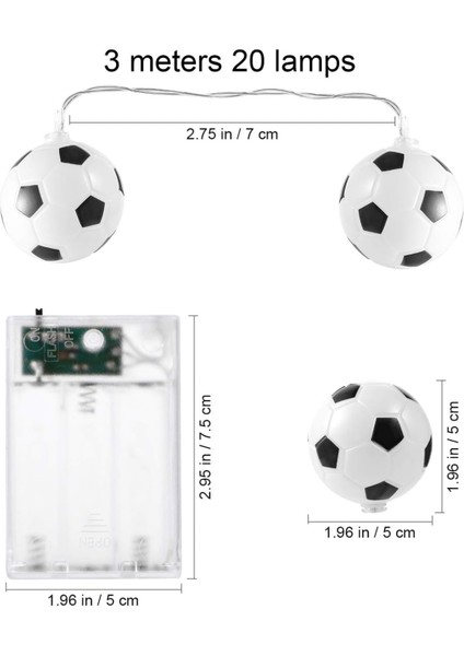 Isa'nın Doğuşu Dekoru Futbol Dize Işıkları, 9.8ft 20 Led'ler Erkek Yatak Odası Için Futbol Şekli Peri Dize Işık, Pille Çalışan Futbol Dekor Dize Işık Iç Mekan Dış Mekan Için Peri I (Yurt Dışından) fiyatları