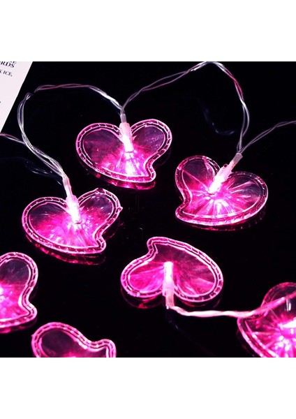 1 Paket Peri Işıkları LED Peri Işıkları Pille Çalışan Anneler Günü Çok Renkli Aşk Kalp 10 LED Dekoratif Dize Işıklar (H Kalp Işıkları Pembe) (Yurt Dışından) fırsatları