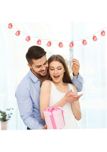 Adet Gül Dize Işıklar Peri Süslemeleri Pil LED Düğün Süslemeleri Sevgililer Günü Hediyesi Gül LED Dize Işık Gül Çiçek Dize Işıklar Pille Çalışan Elektronik Bileşen (Yurt Dışından)