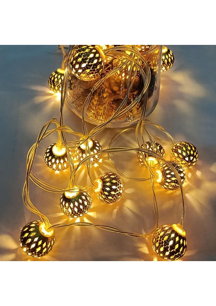 Fas Dize Işıkları 20 Altın LED Küre Işık, 9.84FT Sıcak Beyaz Peri Işıkları Akülü Dize Işıklar Düğün Için Kapalı, Bahçe Ev Yatak Odası Yard Gazebos Kamp Partisi D (Yurt Dışından) modelleri