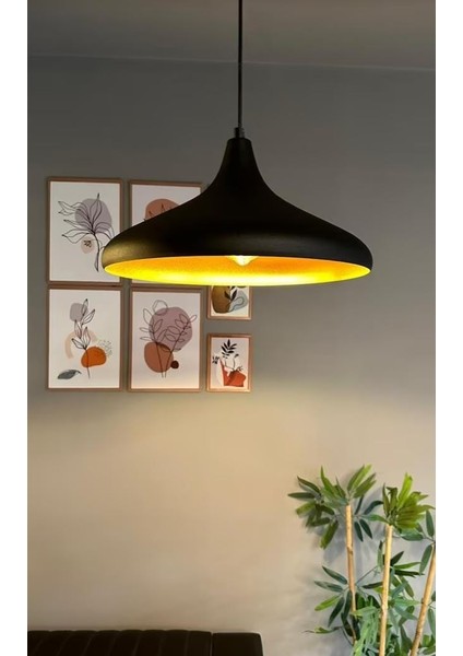 Mylights Tek Fiyatıdır Metal Siyah Sarkıt Avize Modern Spor Avize 35CM