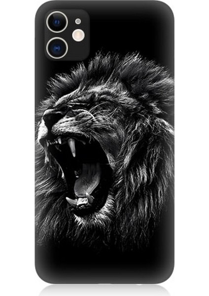 Apple iPhone 12 Uyumlu Silikon Kılıf Saldırgan Aslan